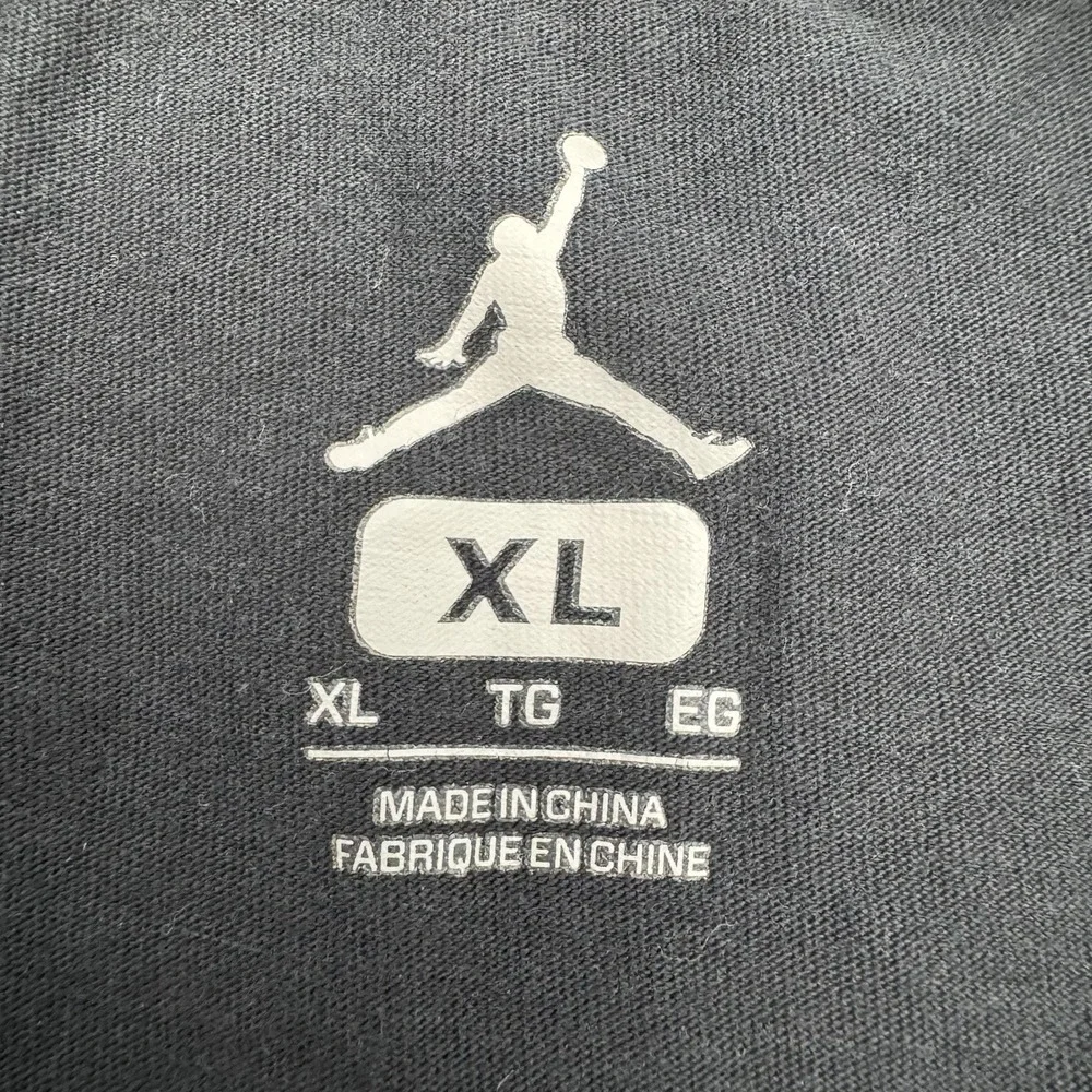 Air Jordan Jumpman‎ Logo Mens XL Black Long Sleeve T-shirt Screenprint Crewneck
